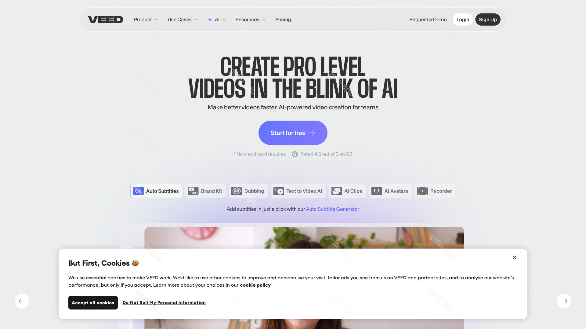 Veed AI Voice Generator站点预览