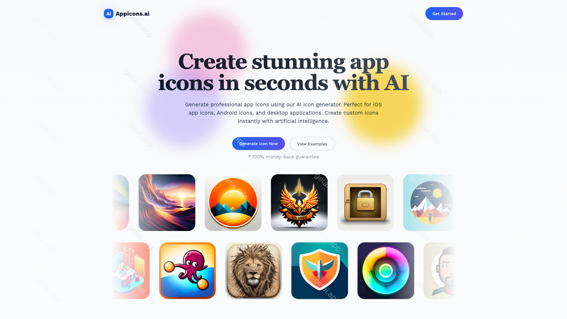 Appicons AI站点预览