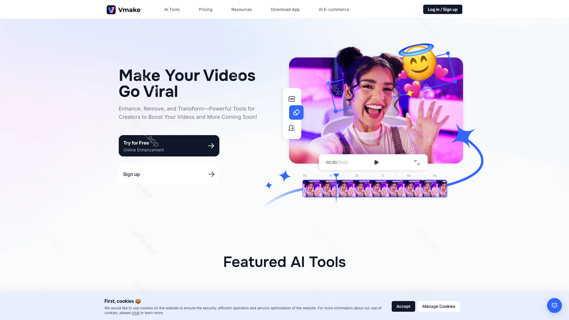 Vmake AI站点预览
