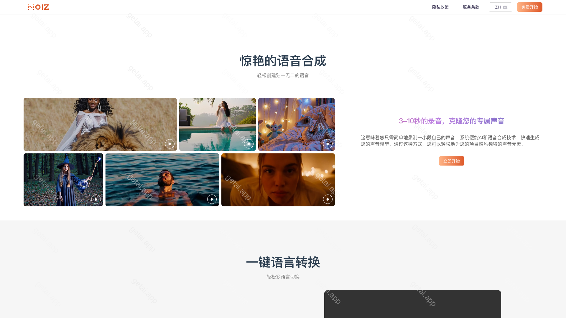 Noiz AI站点预览