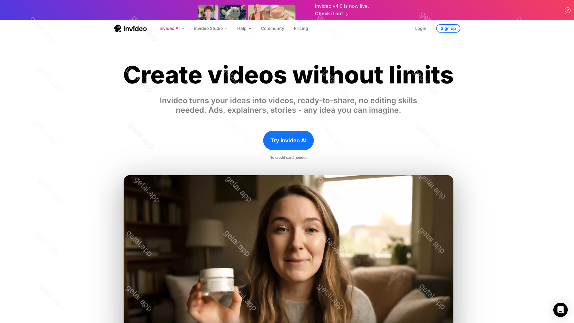 InVideo AI站点预览