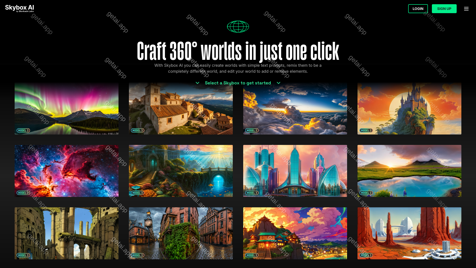 Skybox AI站点预览