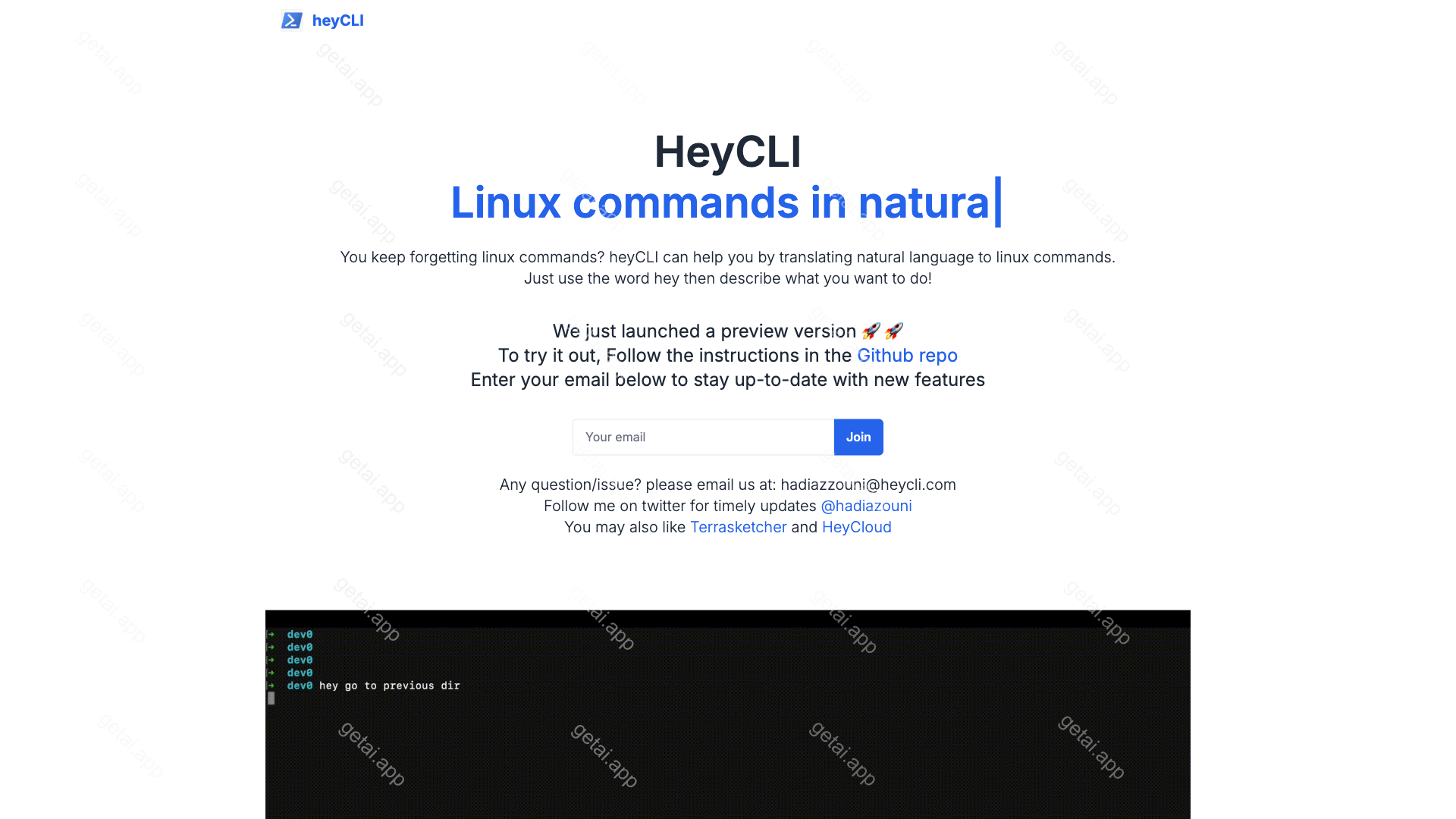 HeyCLI站点预览