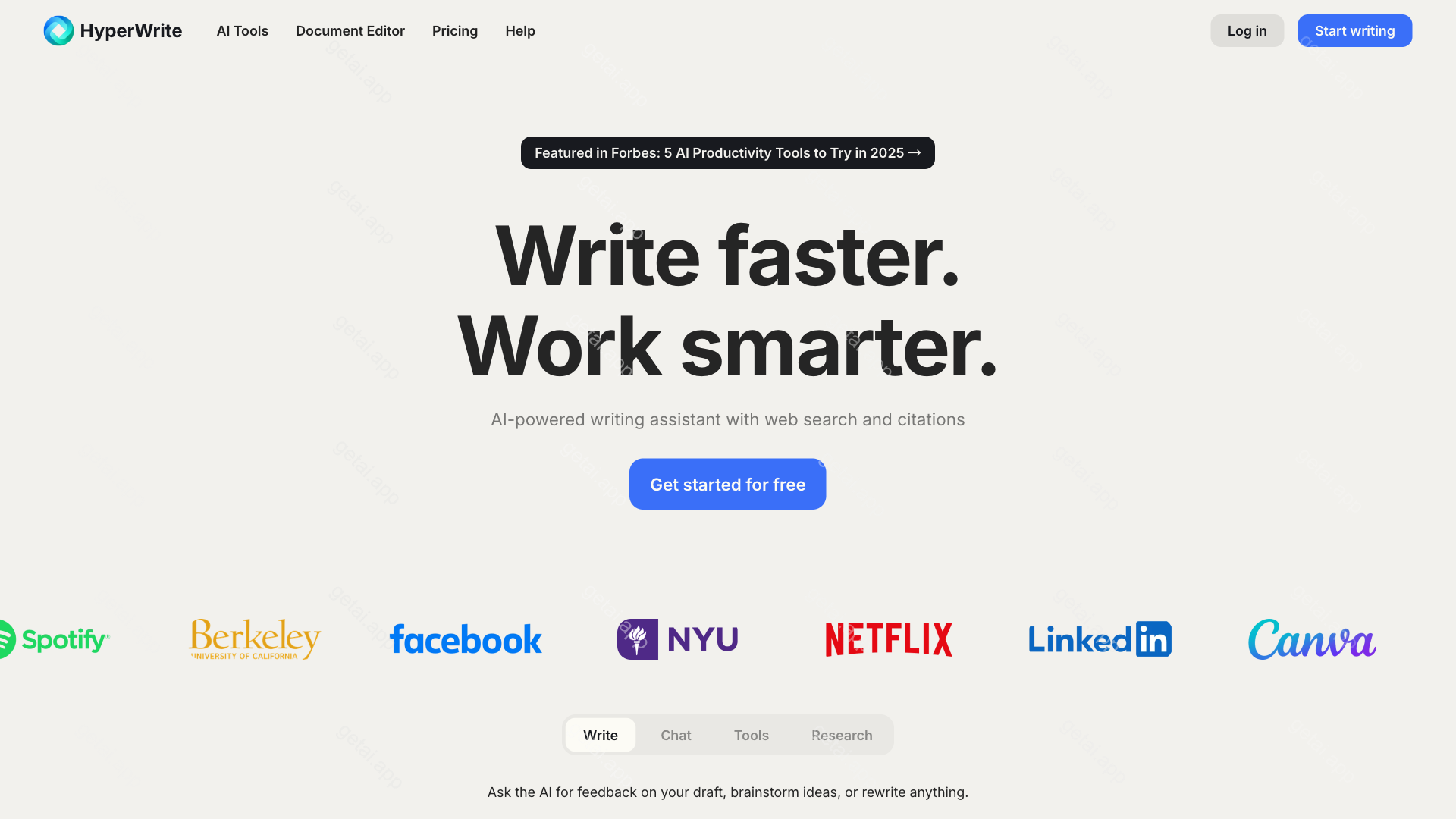 HyperWrite站点预览