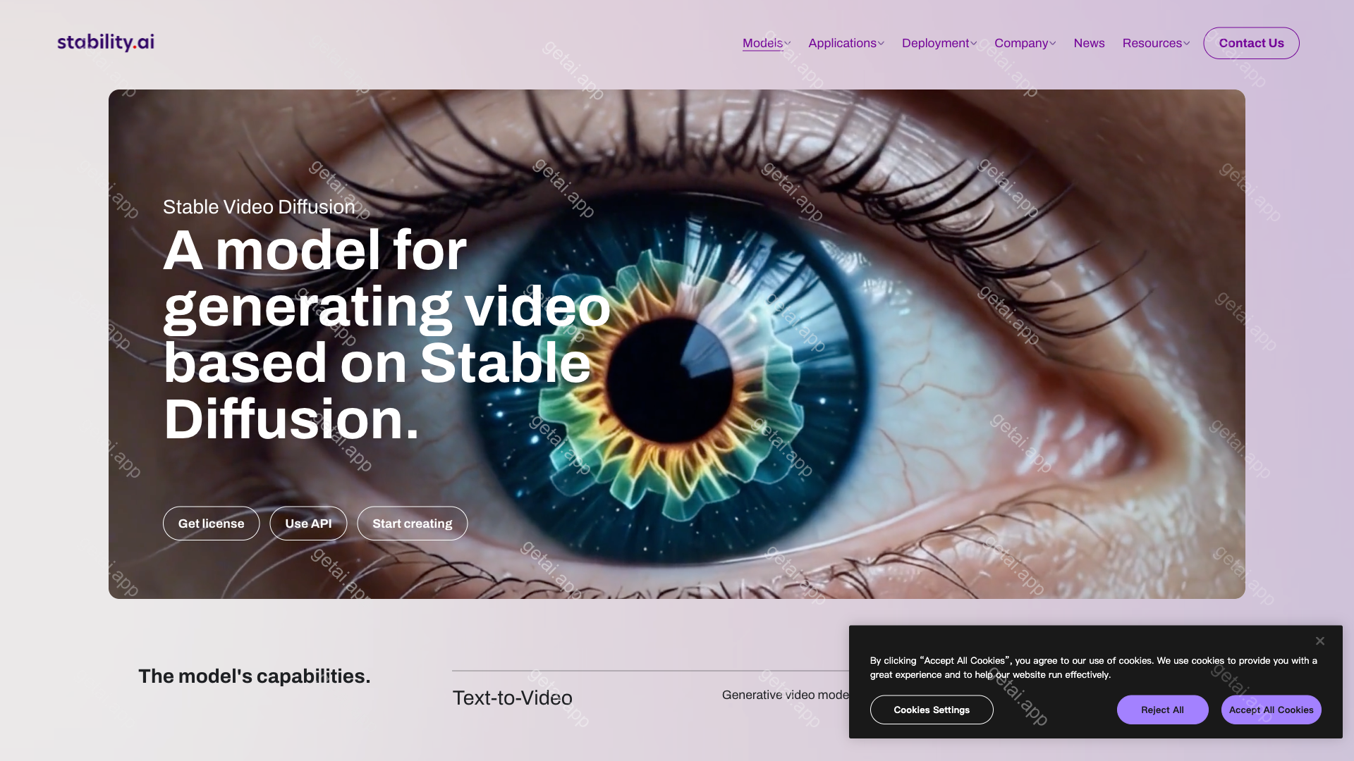 Stable Video站点预览