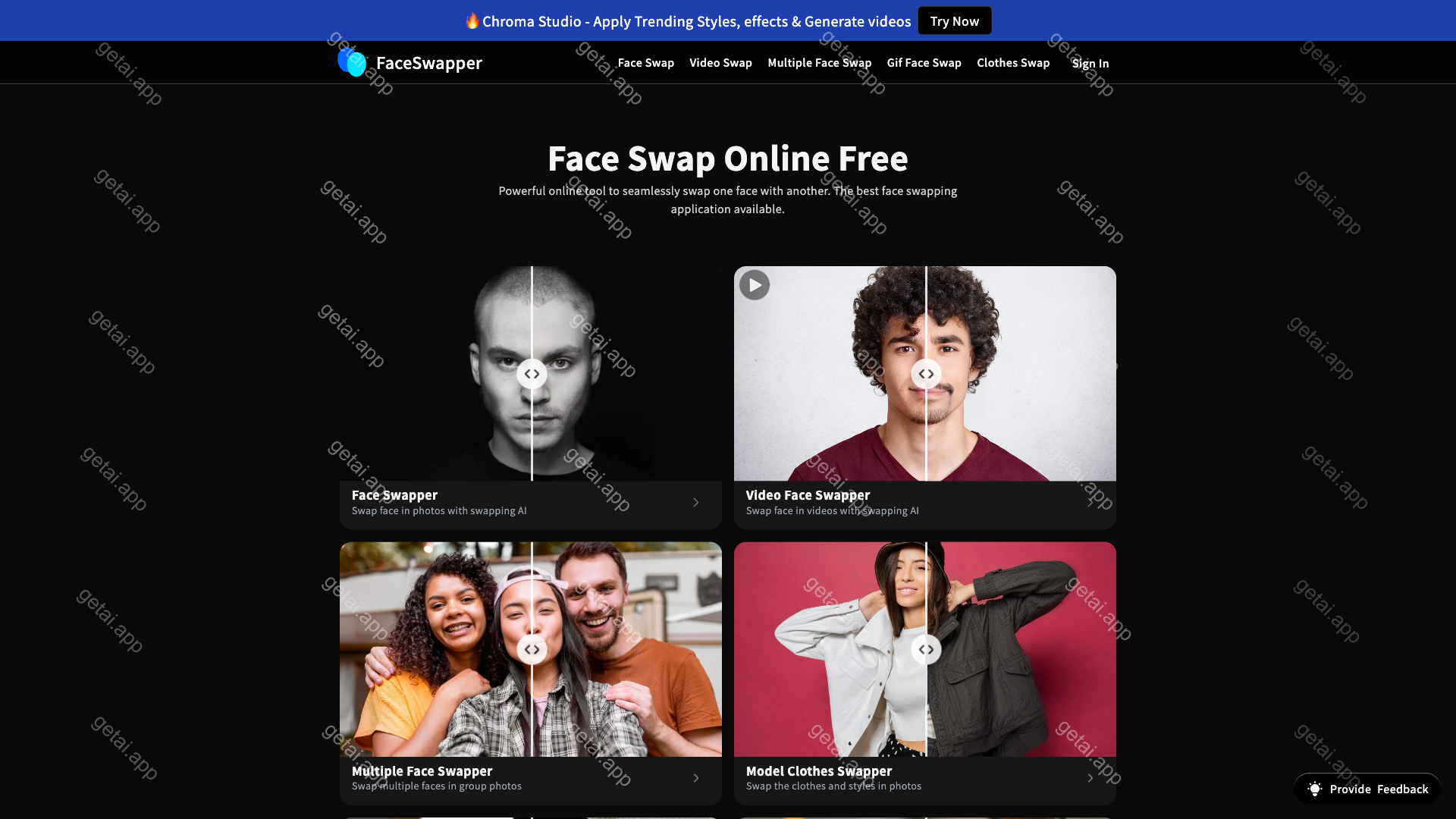 Faceswapper站点预览