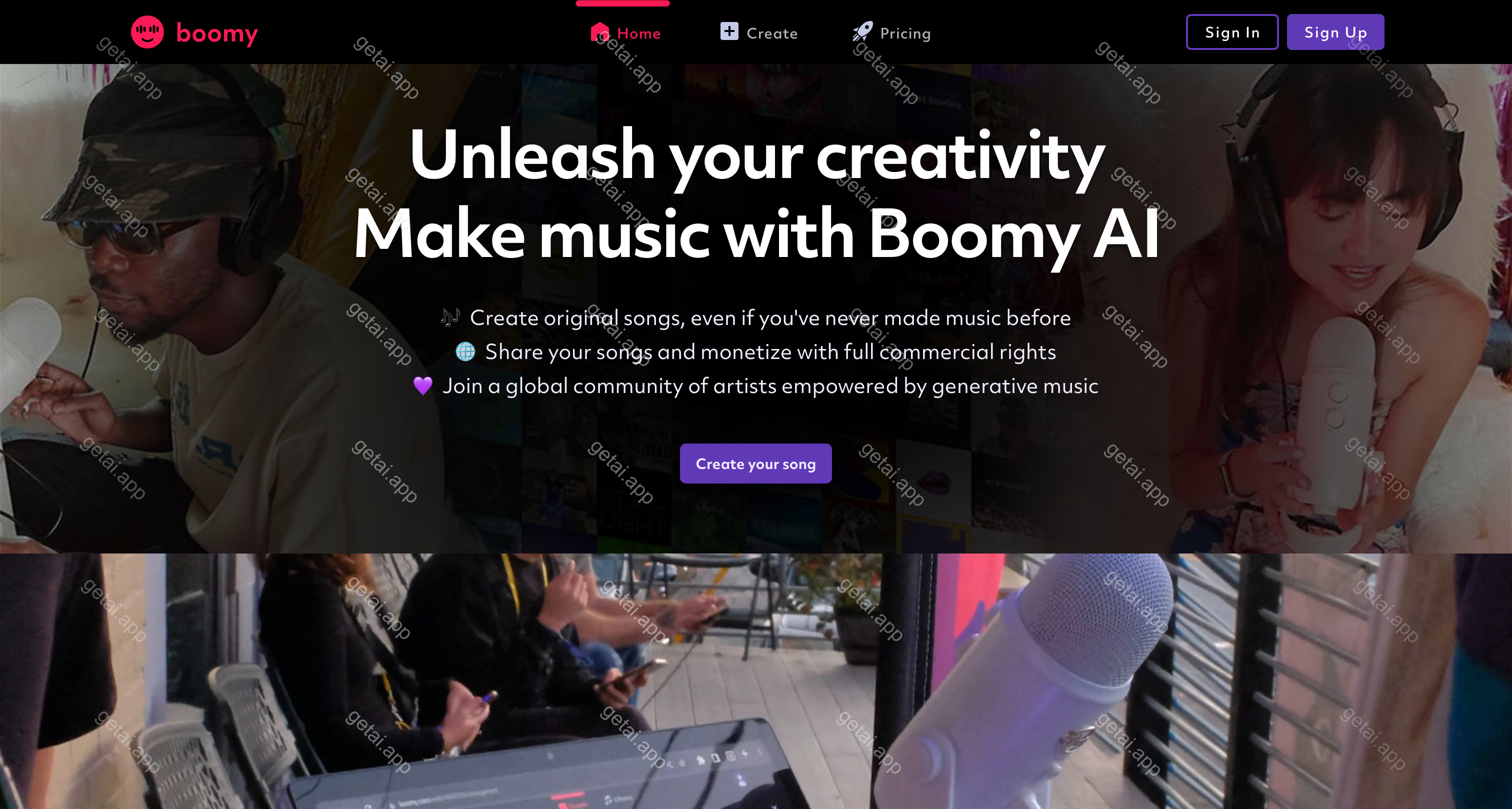 Boomy站点预览